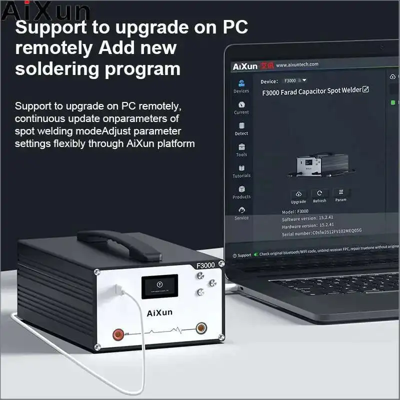 

Aixun F3000 Multifunctional Farad Capacitor Spot Welder 3000F Phone Battery Cells Camera Frame Automatic/Manual Solid Welding