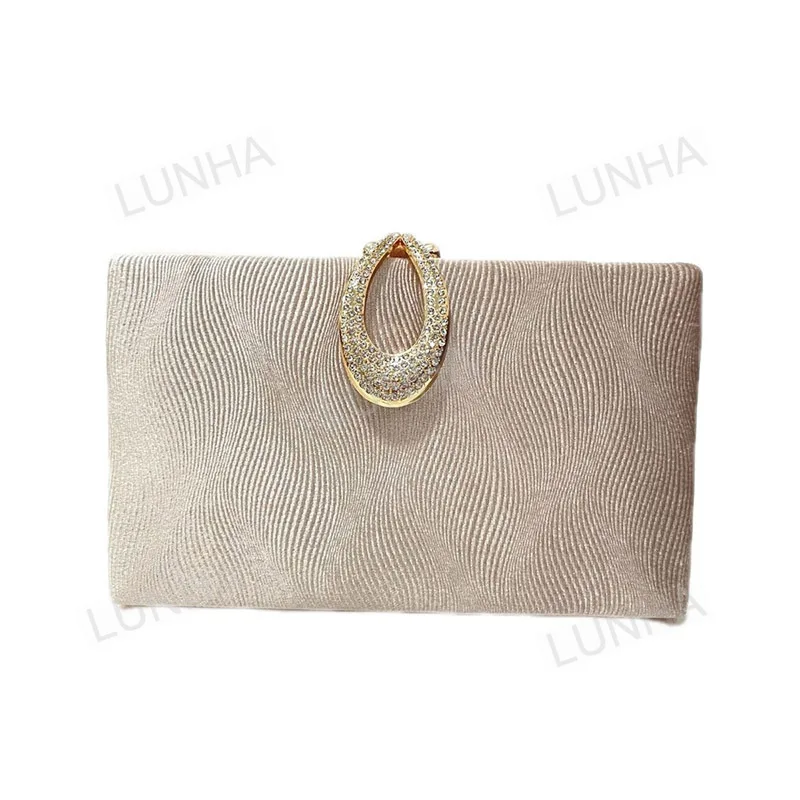 Women's Evening Bag Wrinkled Banquet Minaudiere Chain Strap Clutch Box Bags for Dresses Party Gala Luxurious Elegance