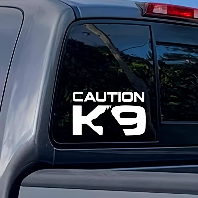 

Caution K9 Cool Car Stickers Waterproof for Auto Windows Bumper Door Trunk Rear Windshield Auto Durable Vinyl Decals
