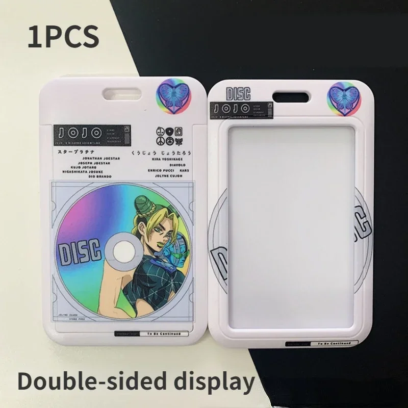 Anime JOJO Bizarre Adventure Disc CD Card Cover Jotaro Jolyne Credit Card Cover Case Pouch ID Lanyard Holder Killer Queen Dio