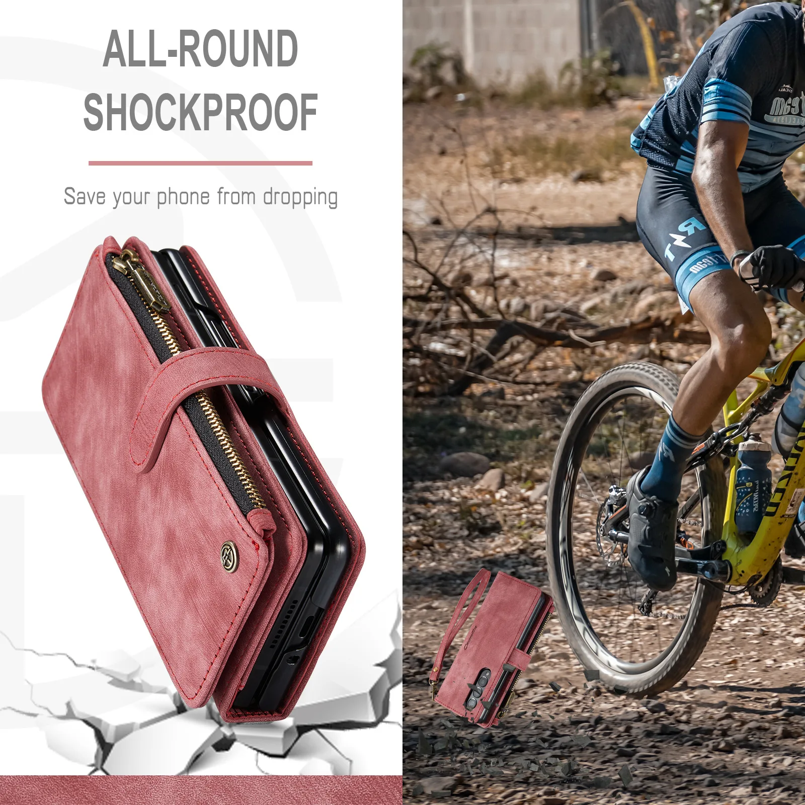 Luxury Phone Case for Samsung Galaxy Z Fold 3 4 Flip Wallet Case retro Leather Magnetic Lanyard Strap Wristlet Card Holder Cover