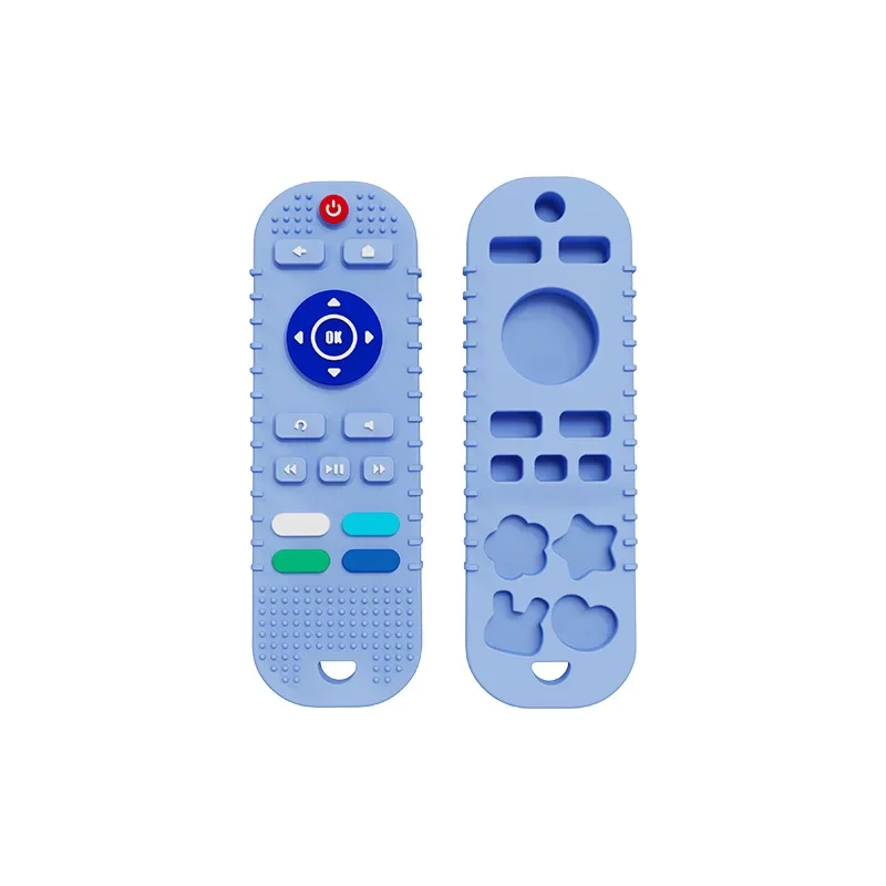 Safe Silicone Baby Teether TV Remote Control Shape Teether Rodent Gum Pain Relief Teething Toy Kids Sensory Educational Toy