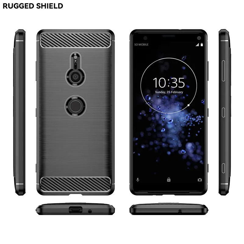 For Sony Xperia XZ3 H9436 H8416 Case Carbon Fiber Skin Soft Silicone TPU Cover Phone Case For Sony Xperia XZ3 H9436 H8416 H9493