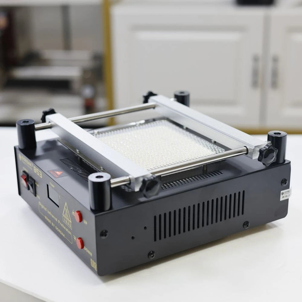 

Gordak 853 IR Infrared Preheater BGA Disassembly and Assembly Heating Soldering Station PCB Board Desoldering BGA Rework Station