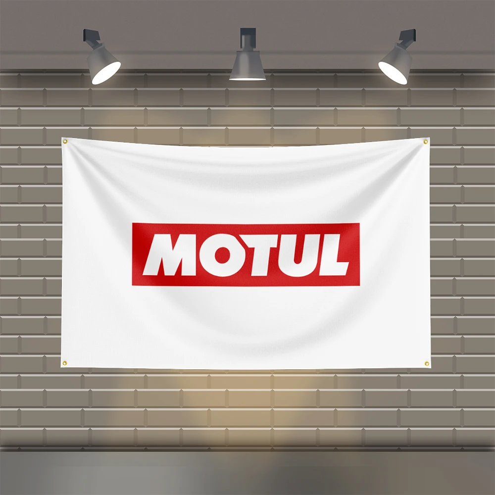3x5 Ft M-Motuls Racing Flag Polyester Printed Cars Flags for Room Garage Decor