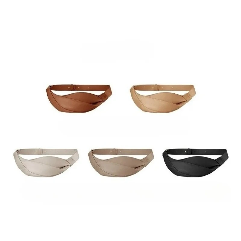 

2025 новая гладкая кожаная сумка через плечо, модная сумка-круассан