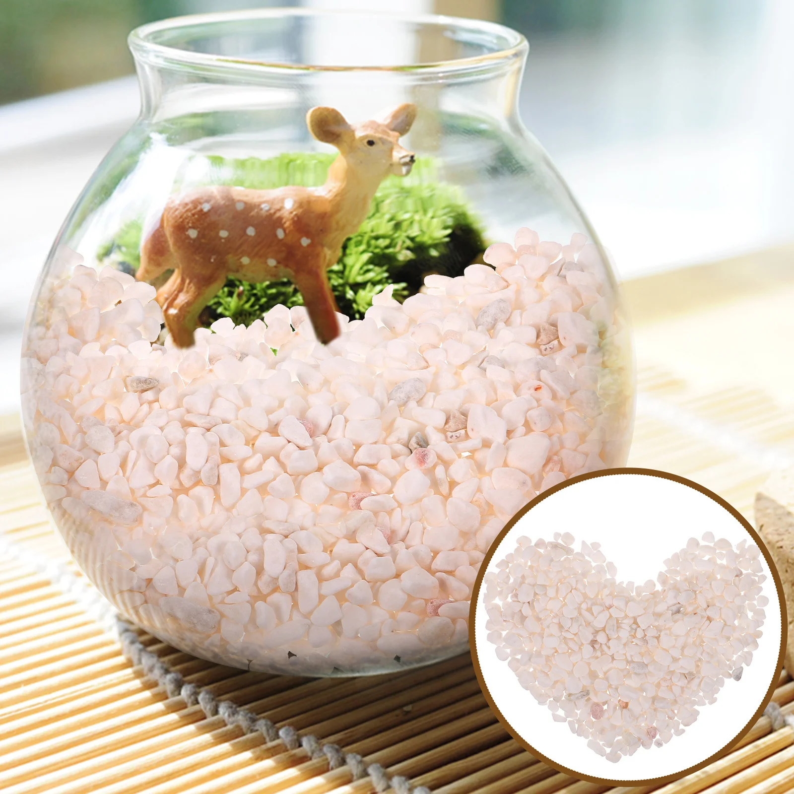 

1 Bag Stylish Smooth Fish Tank Gravel Multi-Function Aquarium and Garden Decoration for Garden