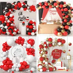 100Pcs Red Black gold Gold White Latex Balloon Garland Arch Kit Birthday Anniversary Wedding Party Background Home Decoration