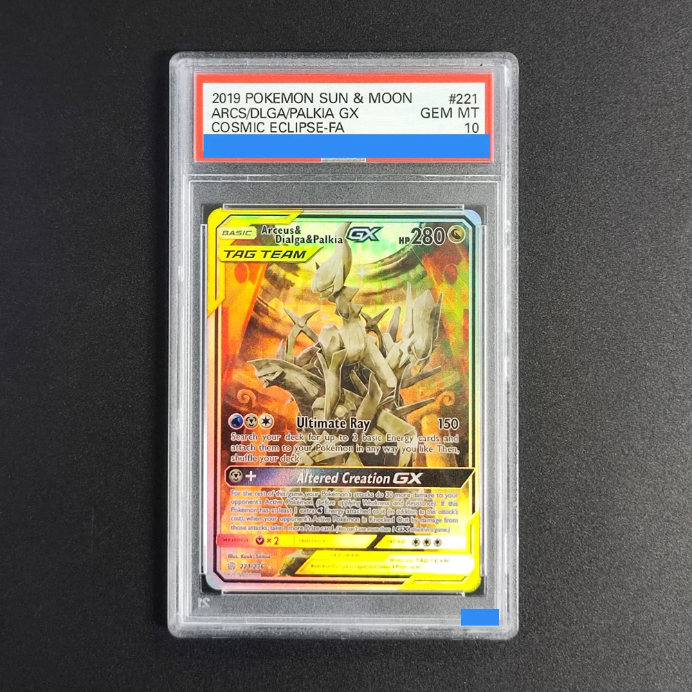 POKEMON DIY PTCG SUN & MOON TEAM UP # 170 LATIAS & LATIOS GX Mewtwo MEW Grado de autenticación GEM MT 10 Tarjetas de colección de regalos Juguete