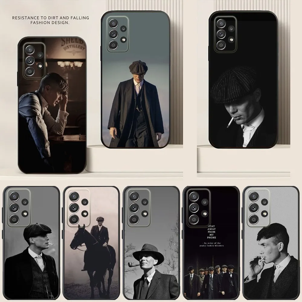 Peaky Cool B-Blinders Phone Case For Samsung S24,S21,S22,S23,S30,Ultra,S20,Plus,Note,10,9,5G Black soft silicone case