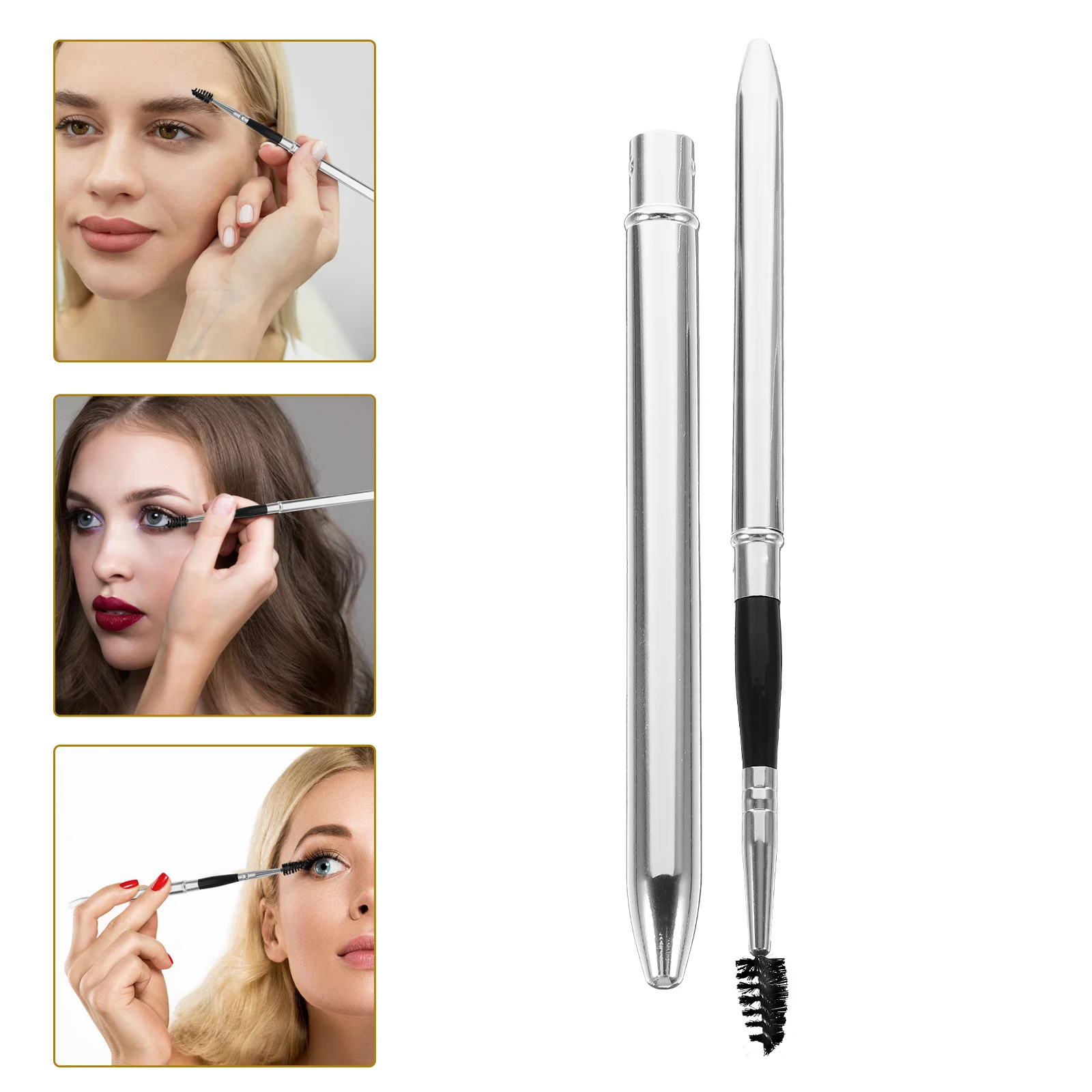 2Pcs Lash Brushes Mascara Applicator Eye Makeup Tools Stable Material Natural Look Easy Operation Eyelash Brush