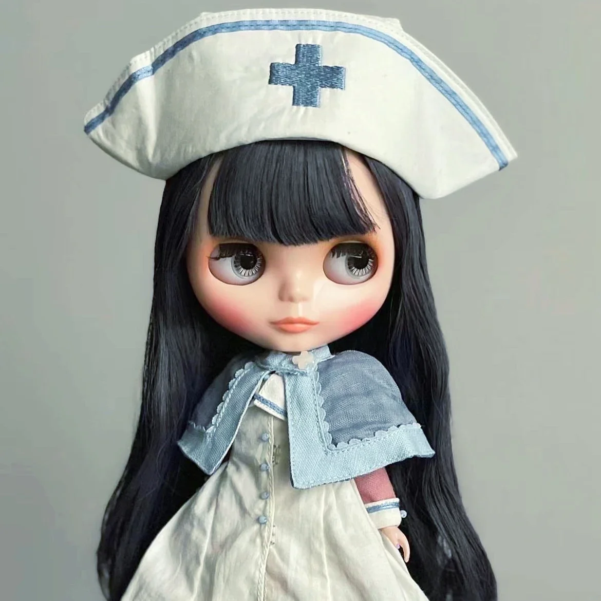 

New Arrival Original Blyth Angellica Nurse of Compassion BJD Doll Dark Purple with Brownish Tint Hair Customized Girl Toy