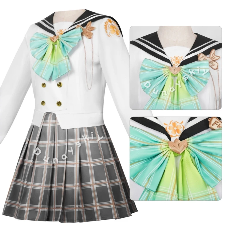 In Stock Firefly HSR Cosplay Costume Wig Honkai Star Rail Anime Game Cosplay Jk Sailor Uniform Halloween Party Outfit For Women - view 2