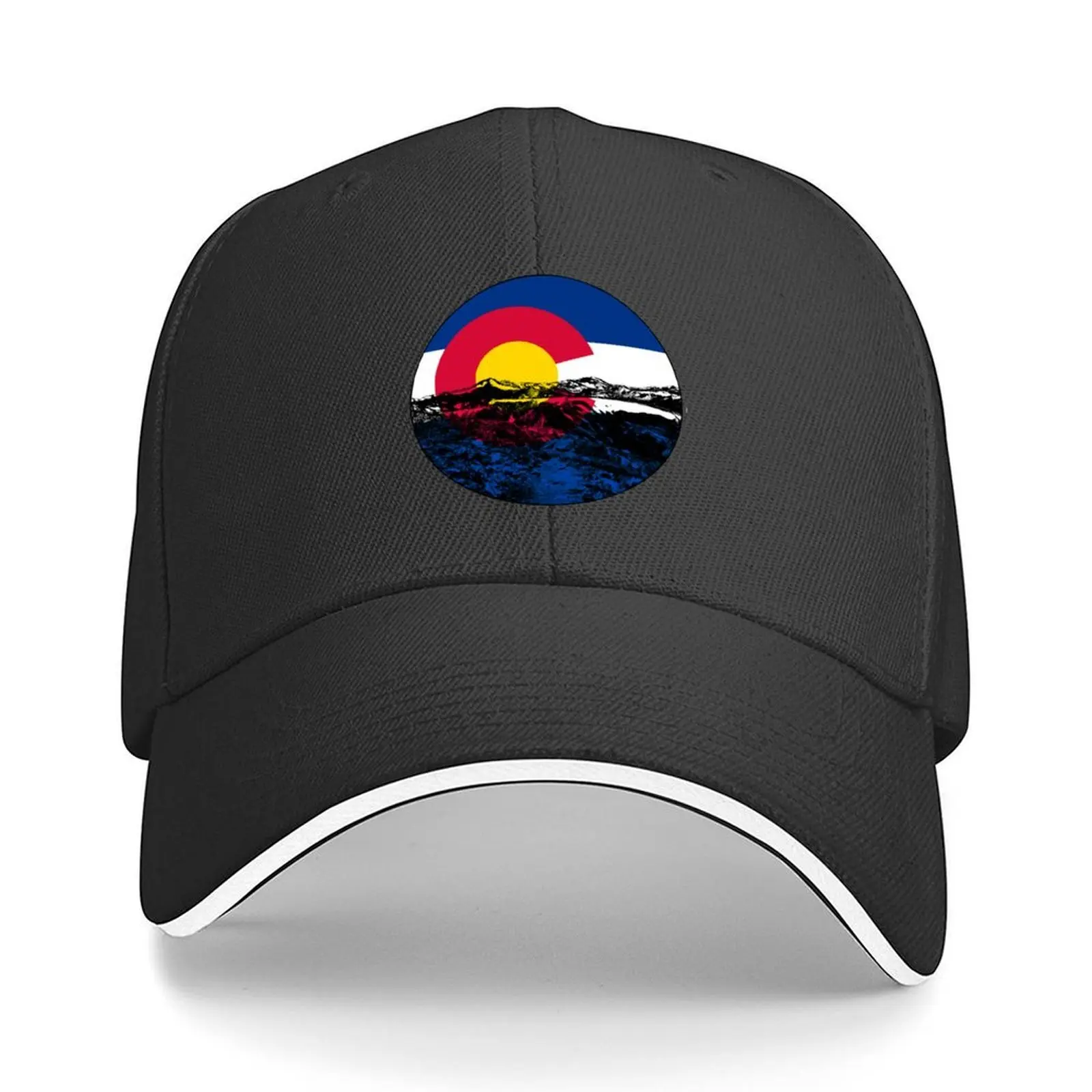 

Colorado State Flag with Mountains Baseball Cap Luxury Hat Luxury man cap Wild Ball Hat Hat Man For The Sun For Men Women's