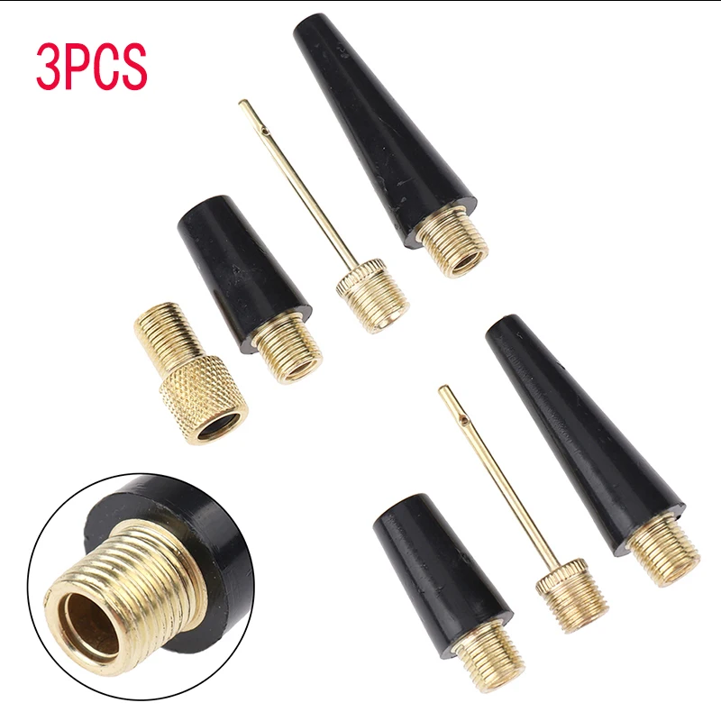 3pcs Nozzle Adapter Gym Ball Manual Hand Pump Needle Set Outdoor Soccer Volleyball Air Inflating Portable Multifunction Sports