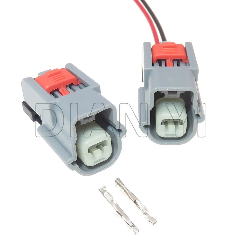 1 Set 2 Way 0.6 Series Auto Collision Knock Sensor Connector AC Assembly Wire Socket 13610095 For Cadillac Buick