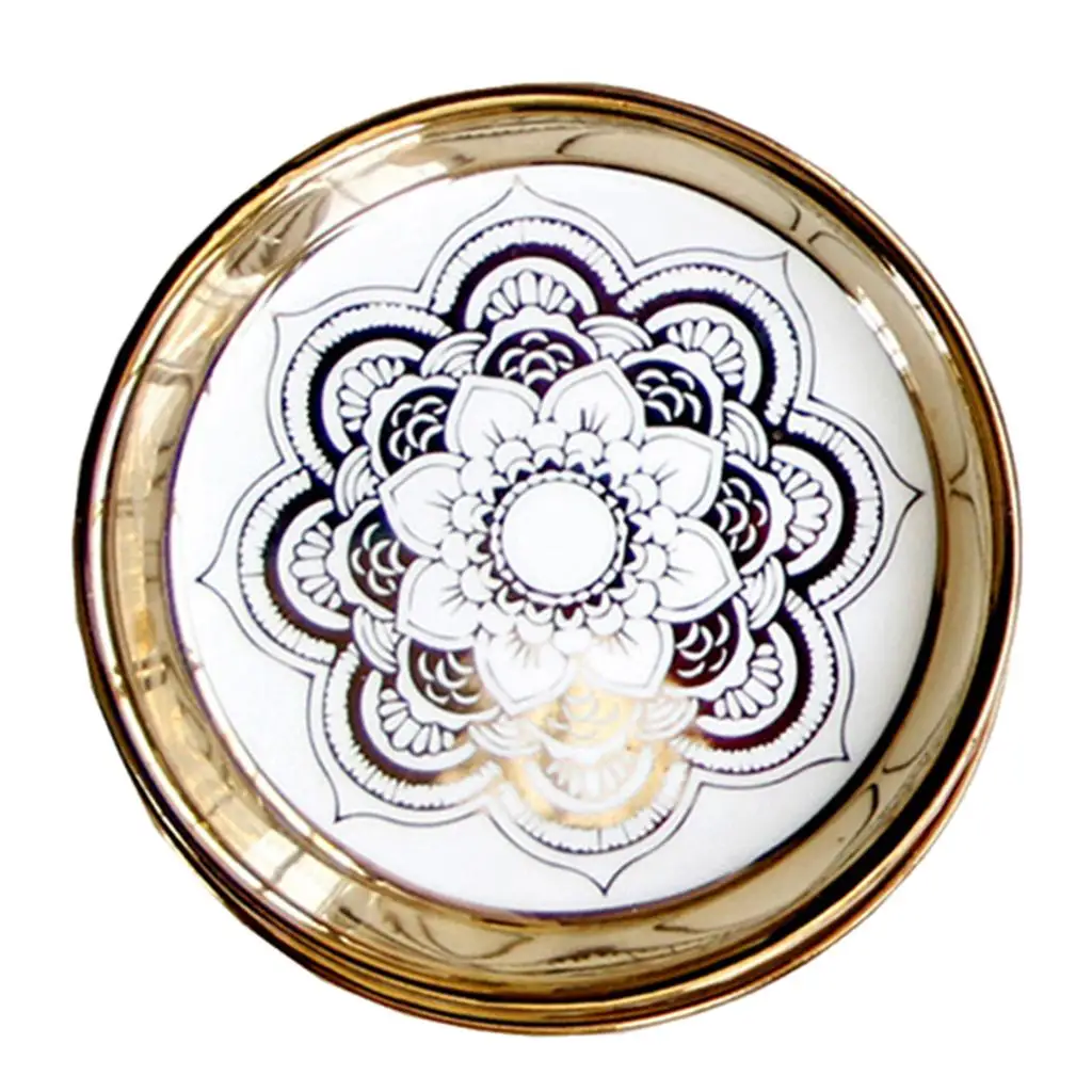 European Style Small Ceramic Dish Plate Moasic Pattern Delicate Jewelry Tray