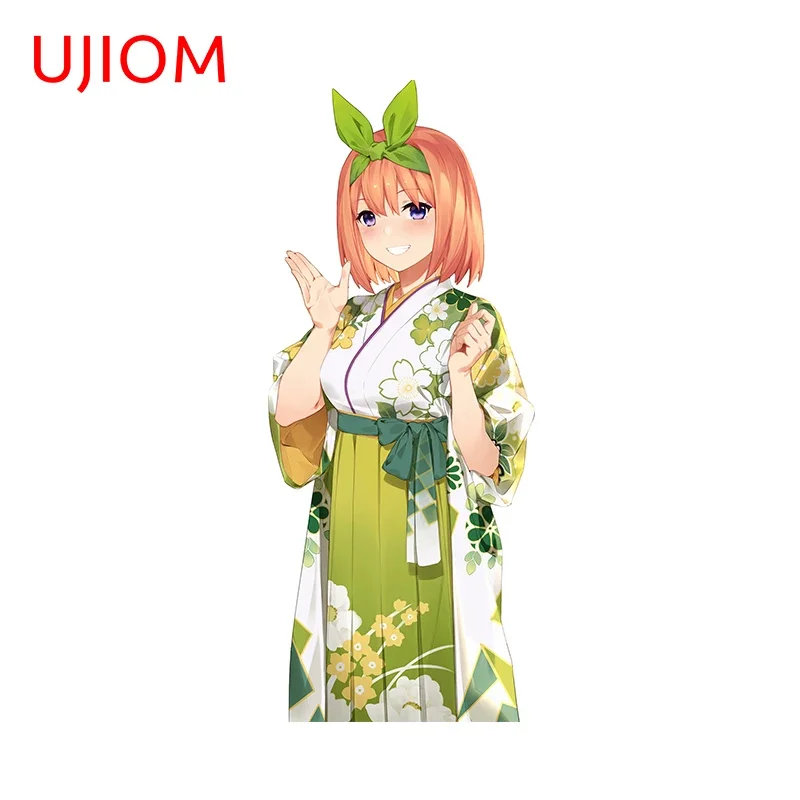 UJIOM 13cm × 5.4cm Nakano Yotsuba Pretty Kimono Girl Wall Sticker Creative Design Decals Delicate Furniture Sofa Wall Decoration