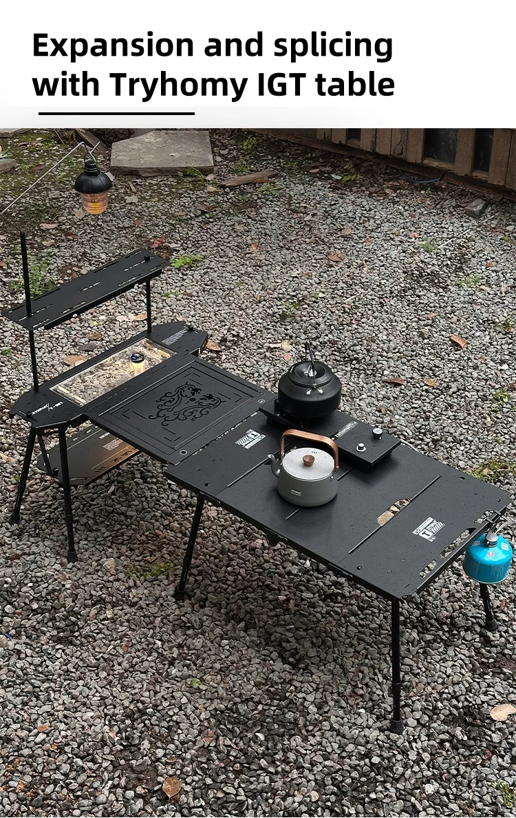 Tryhomy IGT 0,5 Einheit Campingtisch Aluminiumlegierung Doppelschichtiger IGT-Tisch Erweiterbarer taktischer Tisch für eine Person – Detail 5