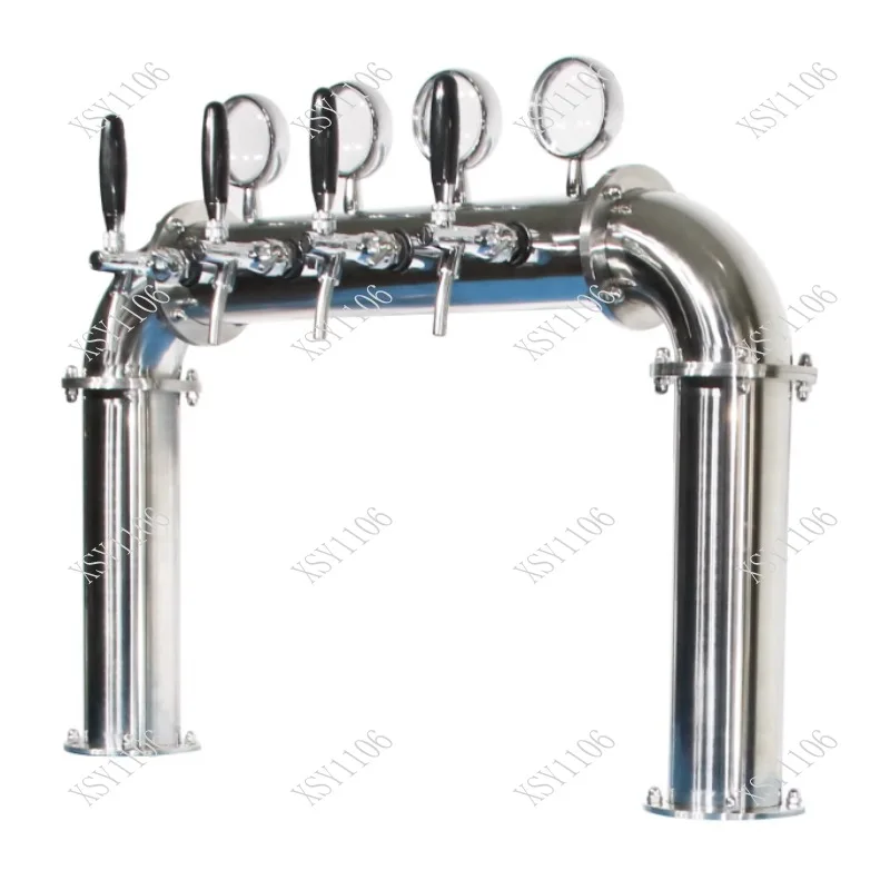 Bronze T Type Beer Tower 3 Lines Pub Beer Column for Bar Restaurant Customized Beverage Dispensing System