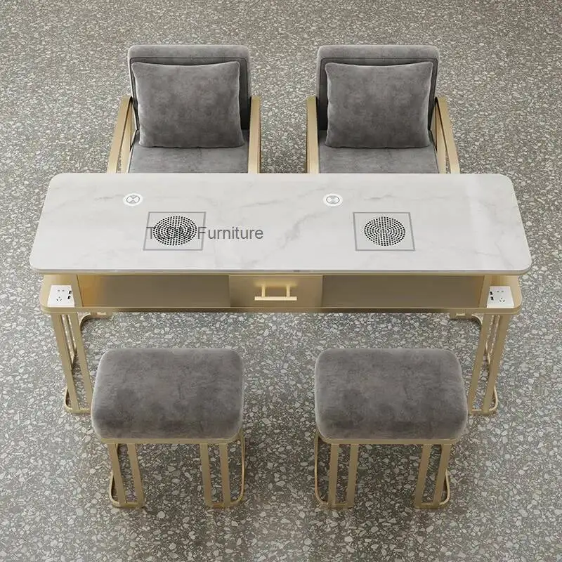 

Nail Nail Modern Desk Desk Makeup Designer Hand Quality Organizer Minimalist Simple High Nordic Wood Nageltisch Salon Furniture