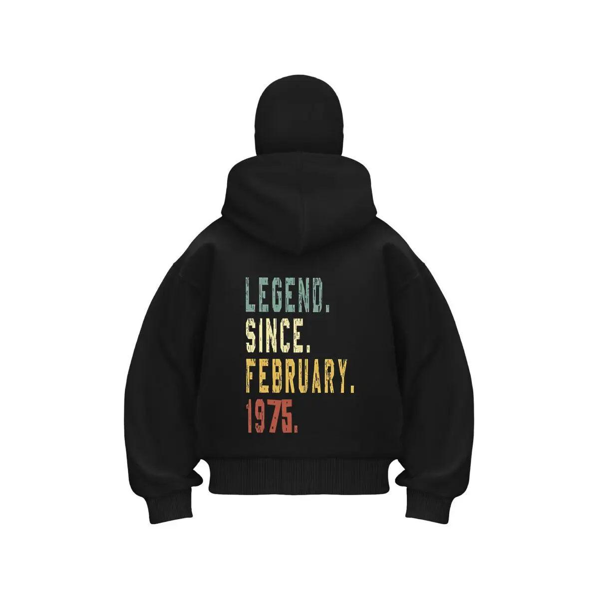 

Legend February 1975 Design Balaclava Men Zip-Up Hoodie Winter Warm Outdoor Casual Sweatshirt