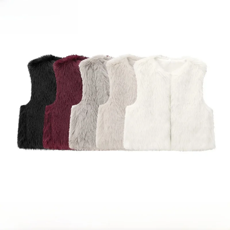 

Неводной универсальный женский жилет из искусственного меха, новый осенне-зимний жилет для поездок на работу, V-Ne, полиэфирное волокно