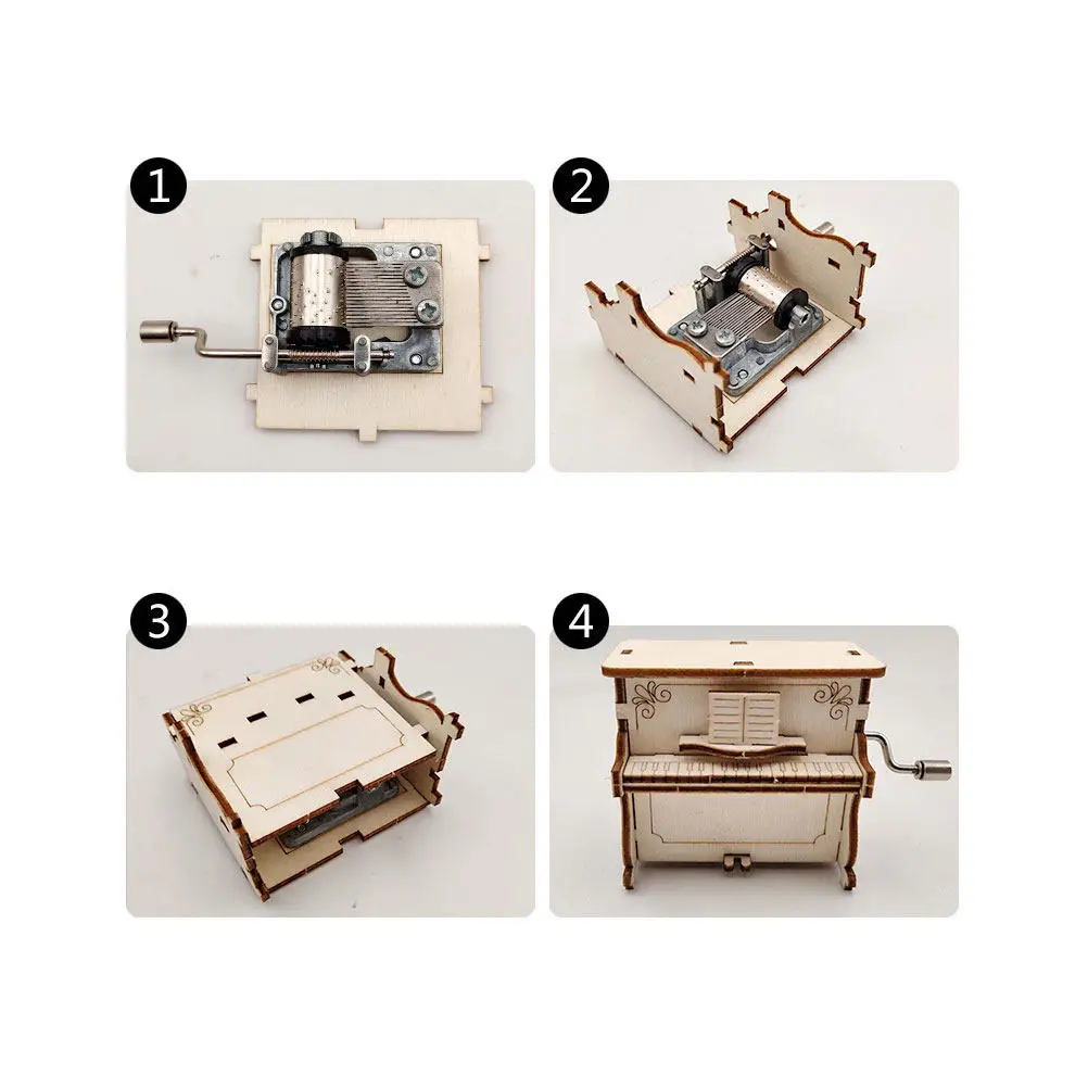 

Деревянная музыкальная шкатулка ручной работы с ручным приводом, очаровательным звуком, портативная, в подарок для семьи, друзей, на день рождения, праздник, свадьбу, День матери