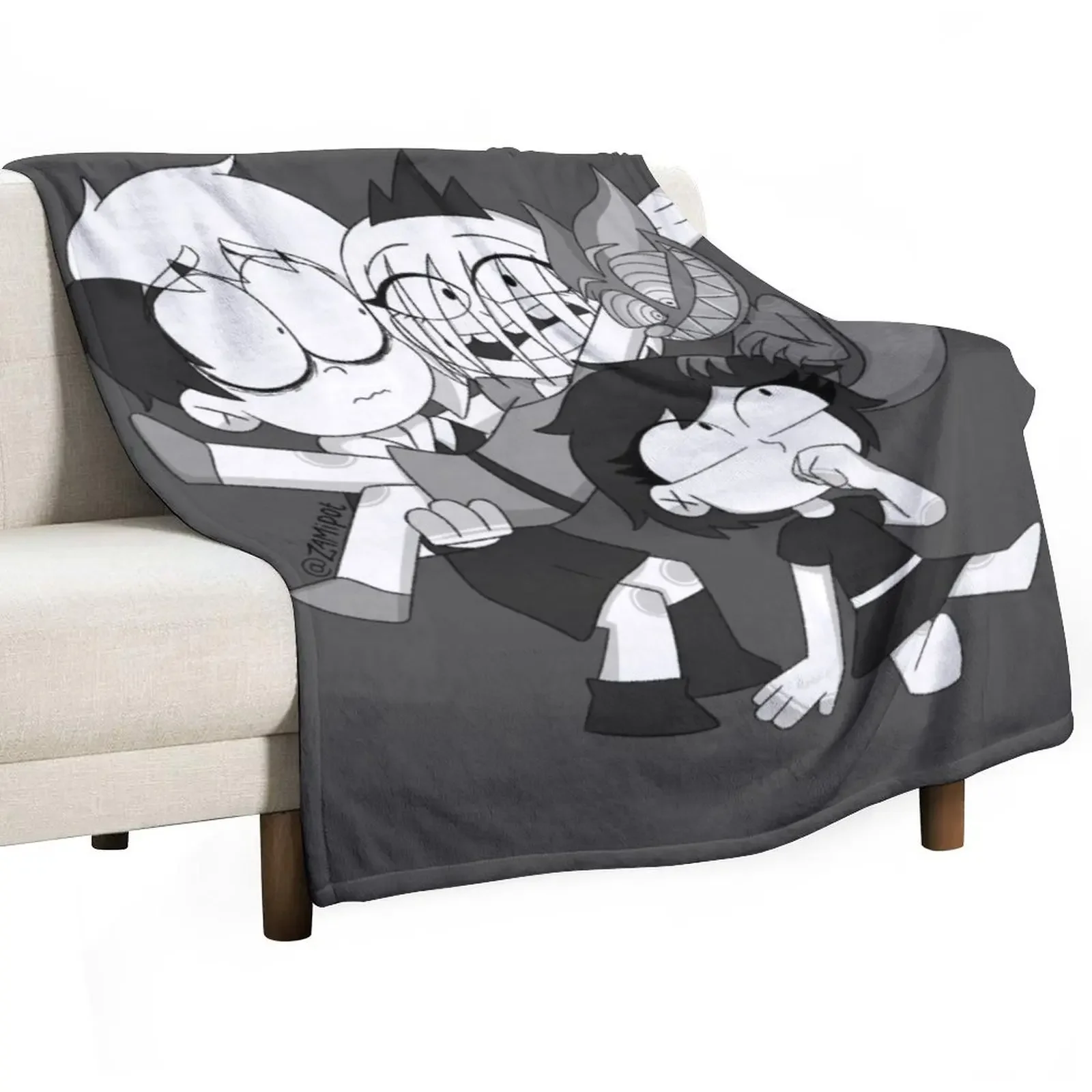 [Mentillness Kids] The Freaks Throw Blanket Picnic Tourist Bed Fashionable Retros Blankets