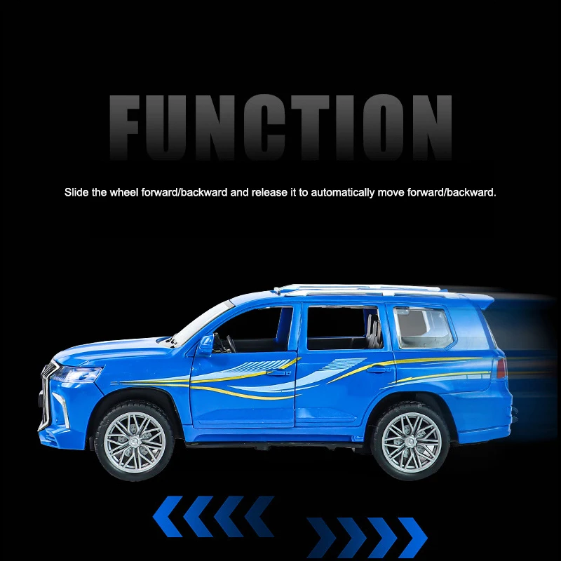 1:24 Mini Car Pull-back Car Toy Police car Model Sound And Light Vehicle open door Simulation Commercial Car Model Boy Collectio