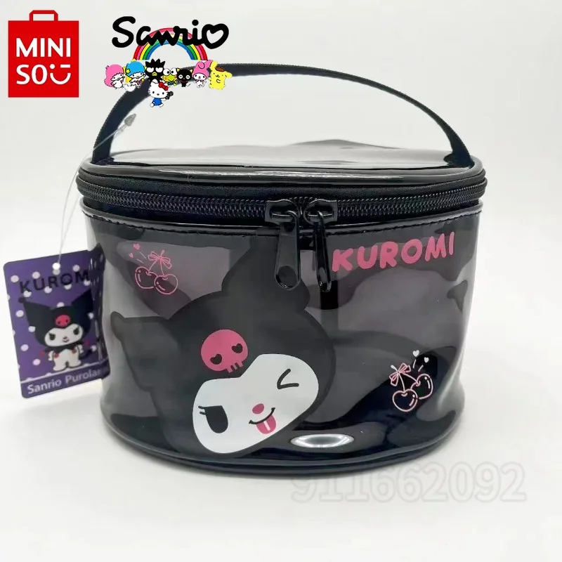 

Sanrio Kuromi's New Transparent Cosmetic Bag Cartoon Cute Women's Portable Cosmetic Bag Fashion Wash Bag Waterproof High-quality