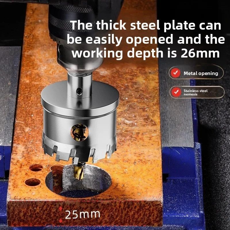XUHAN 12-150mm Carbide Tip TCT Drill Bit Hole Saw Drill Bit Set Hole Saw Cutter For Stainless Steel Metal Alloy Drilling