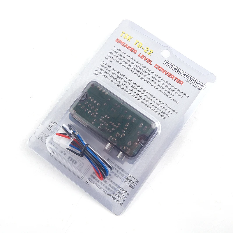 Convertidor RCA estéreo de alta a baja frecuencia ajustable nivel de altavoz