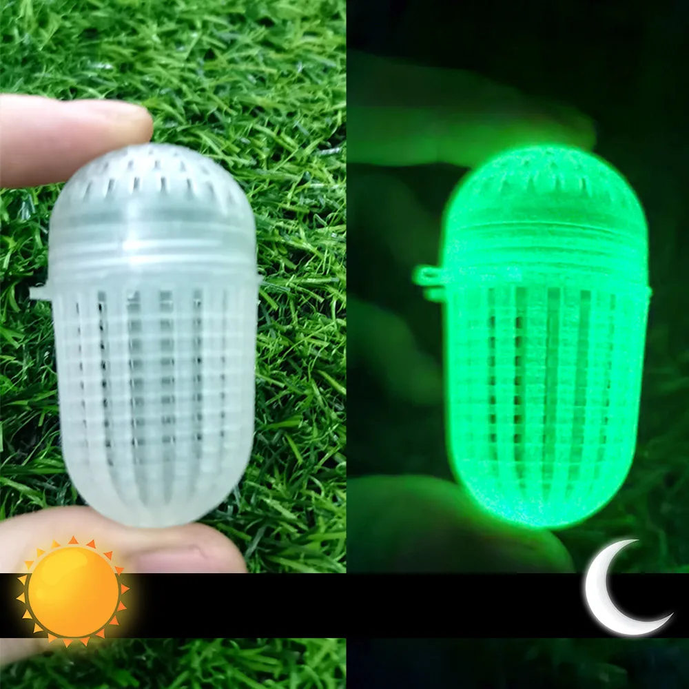 5 قطعة معالجة دائمة المحمولة طعم الاسماك السباحة المغذية سلة المغذية حامل الصيد الطعم قفص أدوات الصيد اكسسوارات