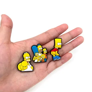 PVC Ayakkabı, Anime, Takılar, Çocuk, ev Dekorasyonu, Basit, Ayakkabılar, Güzel Aksesuarlar, Kawaii, Kendin yap Yamaları, Noel Hediyesi, 18 Adet / takım 8 en çok satılan, simpsonlar gibi-no. 7