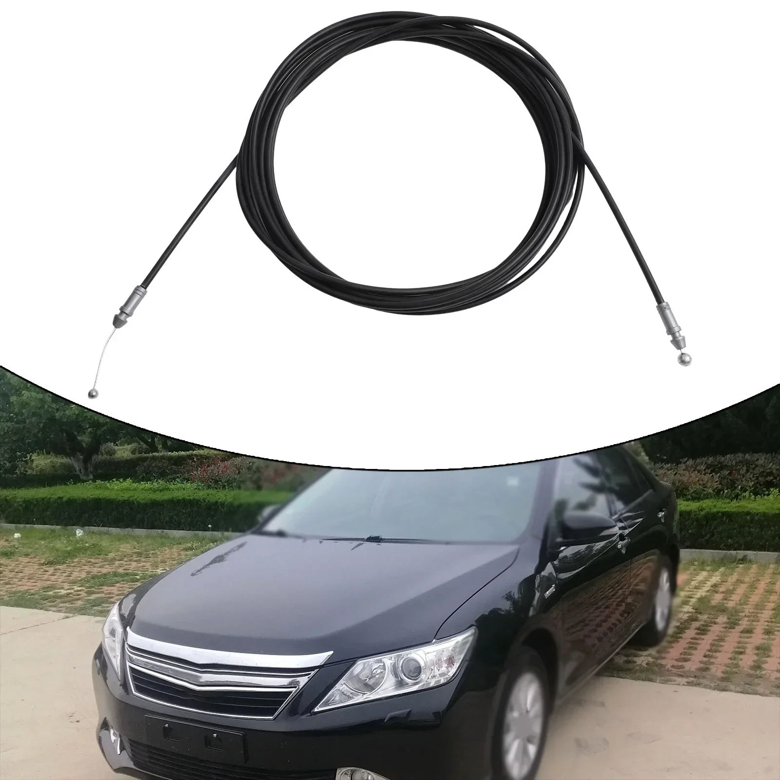 Trunk Lid Release Cable Replacement 64607-06190 Auto Parts Black Car Accessories Kit Metal For Toyota Easily Install