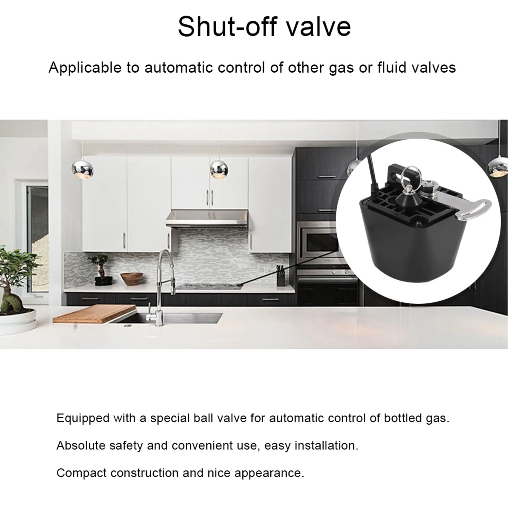 AT05-Dc8v-Dc16v Automatic Manipulator Shut Off Valve For Alarm Shutoff Gas Water Pipeline Security Device For Kitchen And Bathro