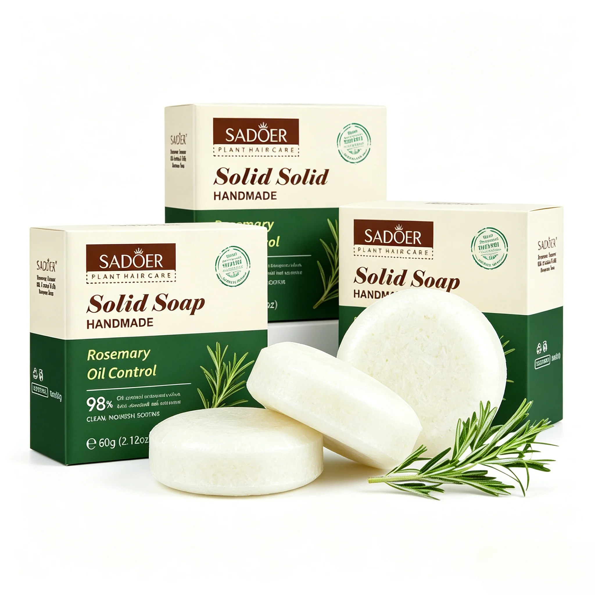 Rosemary Solid Shampoo Bar Hair Soap Oil Control Anti Dandruff Itch Relief Scalp Care Cleansing Nourish Hair Care Bar