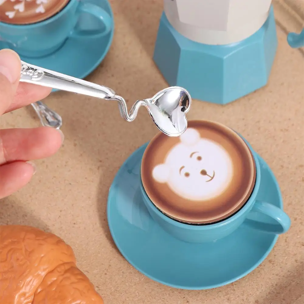 Coffee Machine Simulation Coffee Set Kettle Snack Minature Food Play House Toy Pretend Play Kitchen Toy Afternoon Tea Toy