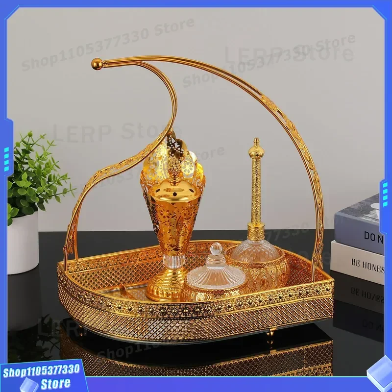 Premium Gold Curved Portable Aromatherapy Incense Burner Set Middle East Arabian Style Home Decoration Direct From Source