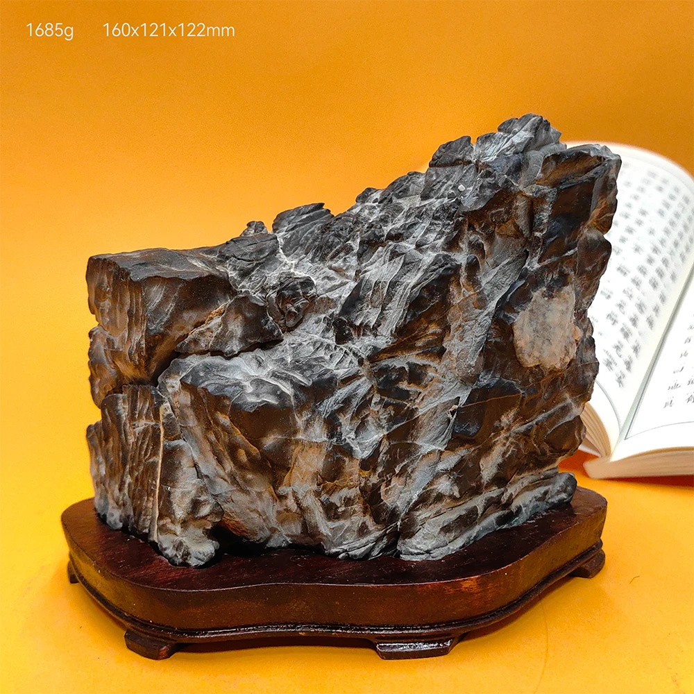 

MTBUY 1PC Suiseki Collection Stone Mountain Rock Asian Natural Stone Office Decoration Rough Stone Cadeau Homme Sculpture Stone