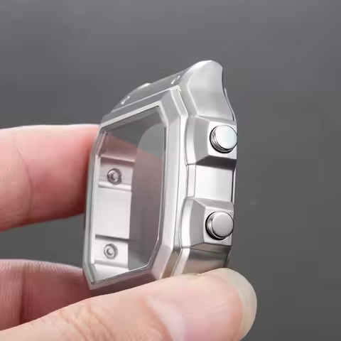 For Casio 3299 AE-1200 case women's men's stainless steel bezel silver metal case AE1200 waterproof ring screws AE1200 MOD case