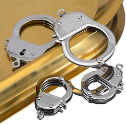 2pcs Stainless Steel Handcuffs Lobster Clasps Bracelets Necklaces Hooks Chain Closure Craft for DIY Jewelry Making Components