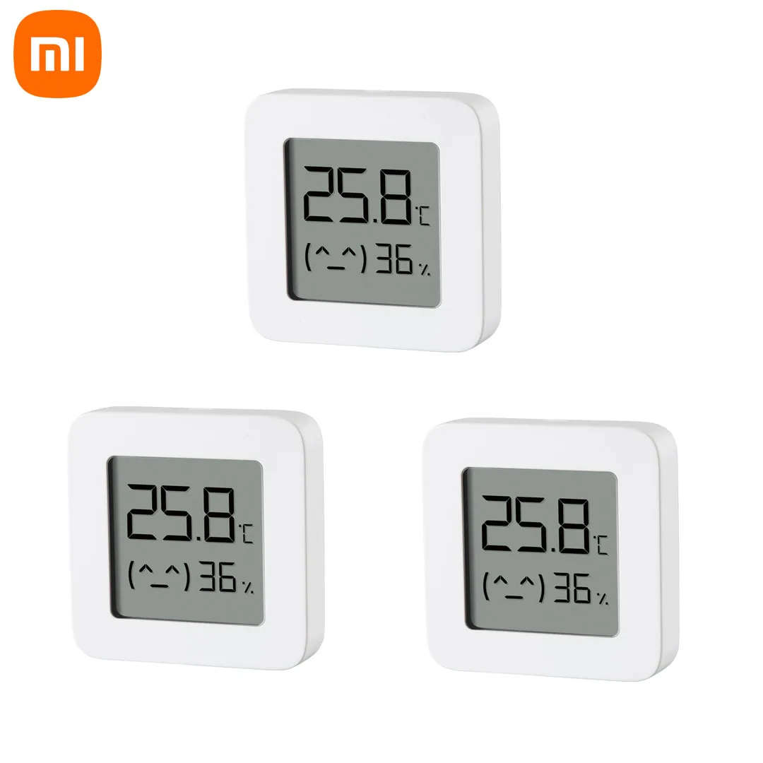 3PCS XIAOMI Smart LCD Screen Digital Thermometer 2 Mijia Temperature Humidity Sensor Moisture Bluetooth-compatible Mijia App