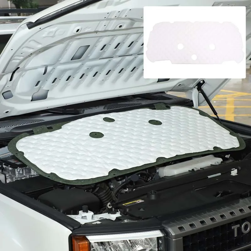 Aislamiento Acústico para el Compartimento del Motor para Toyota Prado LC250 2024+, Lámina de Aislamiento para el Capó, Accesorios de Aislamiento Acústico para Automóviles