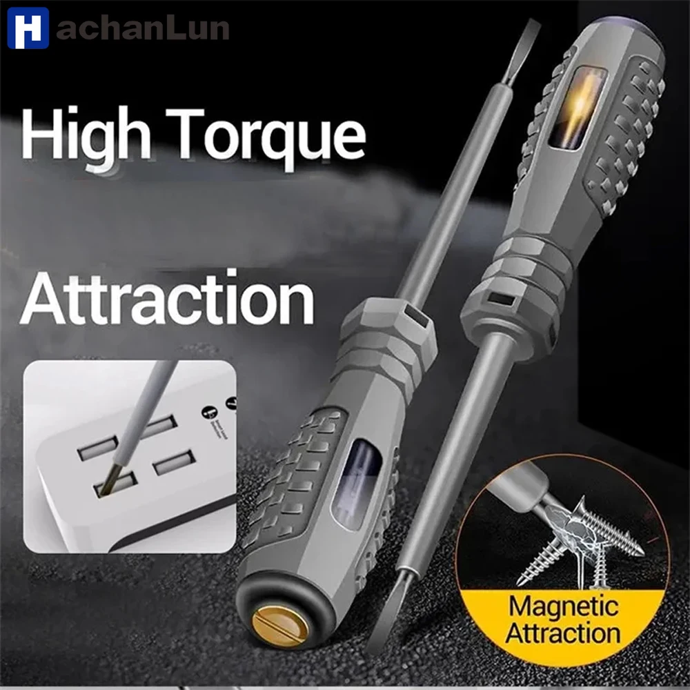 Multifunctional Electrician Test Screwdriver Induction AC Non-contact Test Pen Voltage Tester 70-600V Red Green Induction Lights