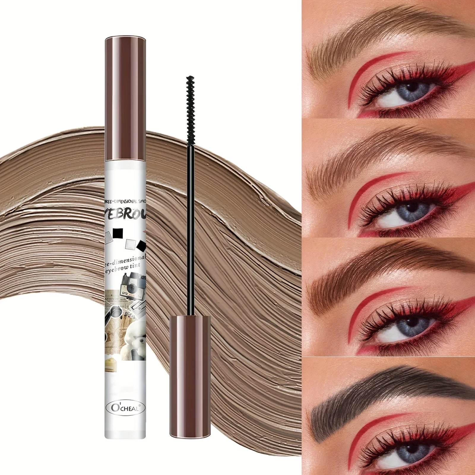 1 PC Gel à sourcils imperméable café noir sourcil peinture teinte Mascaras pour maquillage de mode Sobrancelha