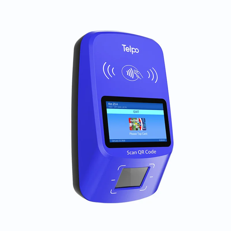 4G Bus reader with QR Code Scanner support RFID and barcode Ticket Validation and Bus Payment