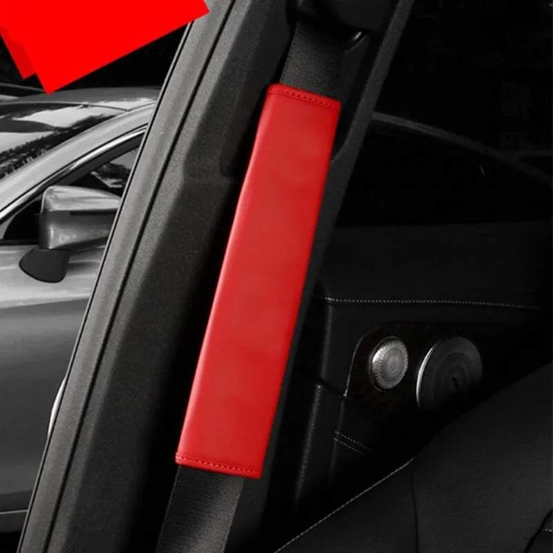 1pcs Extended Leather Seat Belt Cover Car Comfort Shoulder Protector Safety Decorative Protective Cover Car Interior Accessories