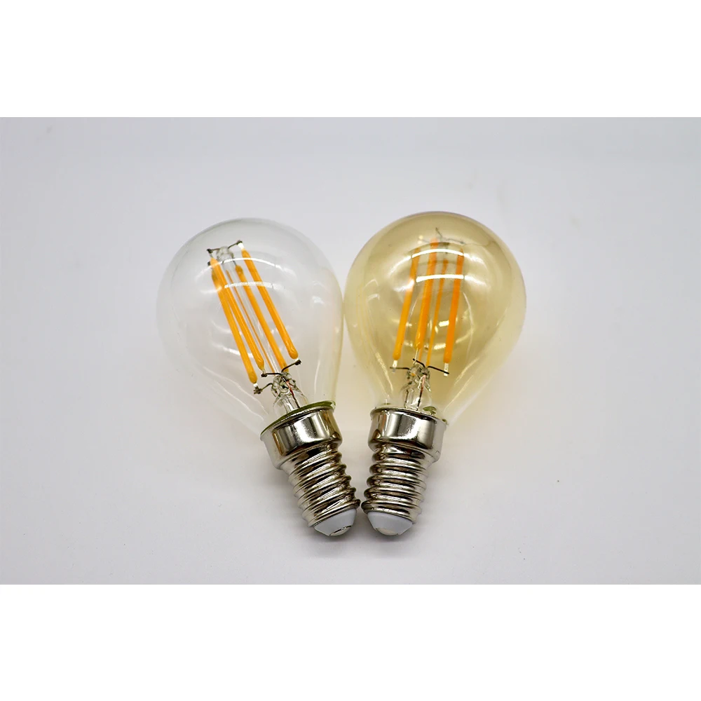 6 Stks/partij 4W G45 Retro Edison Gloeilamp E14 E27 Bombilla 'S 220V Vintage Lamp 2700K Goud 4000K Helder Glas Binnendecoratie